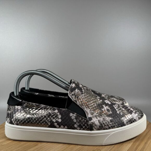 Cole‎ Haan Grand Series Slip On Shoes Womens 8.5 Sneakers Gray Snake Leather - Picture 1 of 8